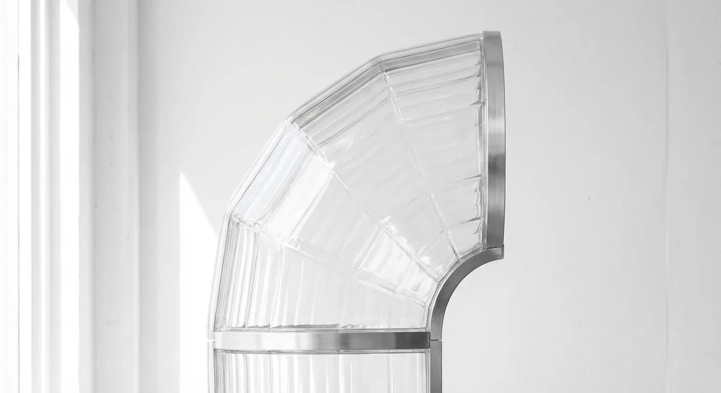 Gros plan sur le design modulaire et transparent de l'abri Tubb-o.